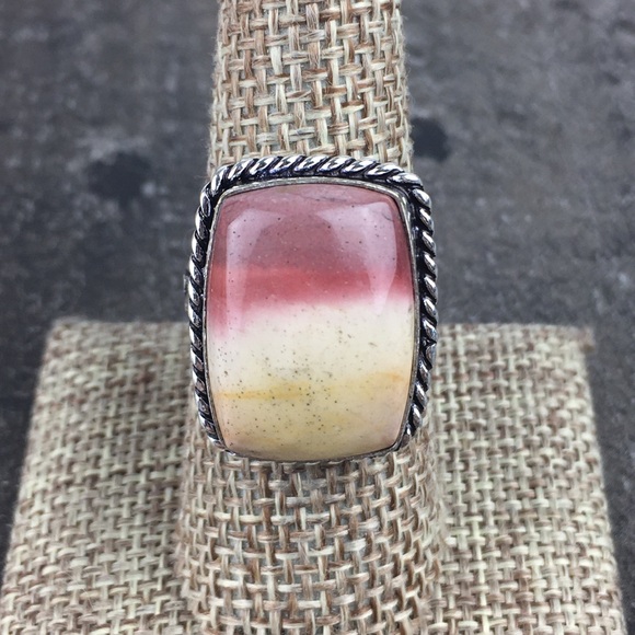 Mookaite Imperial Jasper Stone Ring Size 8 - Picture 2 of 10